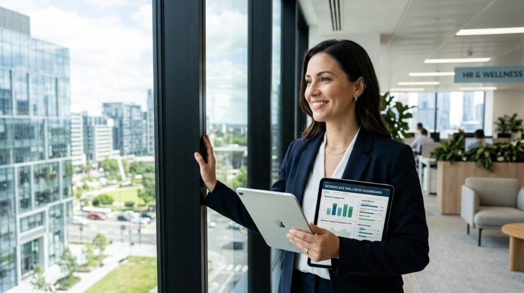 Close-up of a female HR manager or facilities director smili